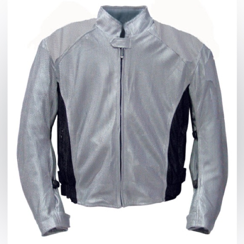 OSI Motorcycle Road Bike Riding Jacket Protective Plate inserts silver sz XXS